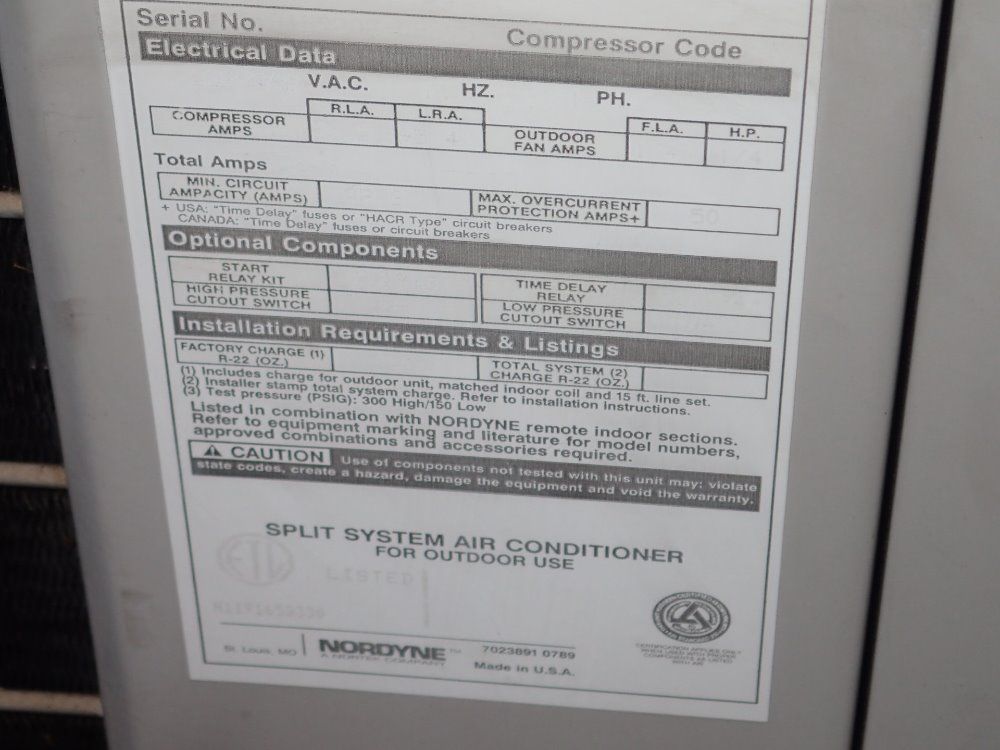 Intertherm Outdoor Split System Air Conditioner