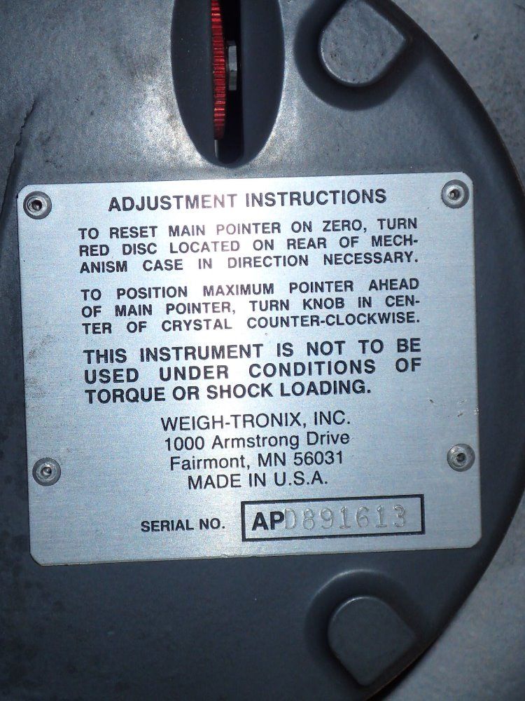 Dillon/weigh Tronix Testing Machine