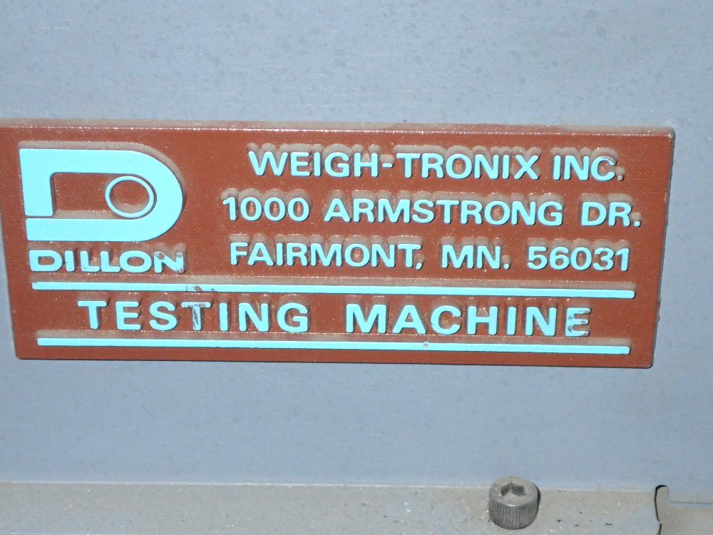 Dillon/weigh Tronix Testing Machine