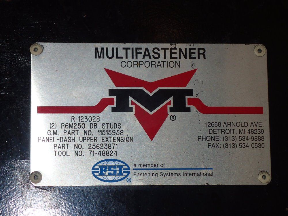 Multifastener Corp. Pneumatic Press Unit
