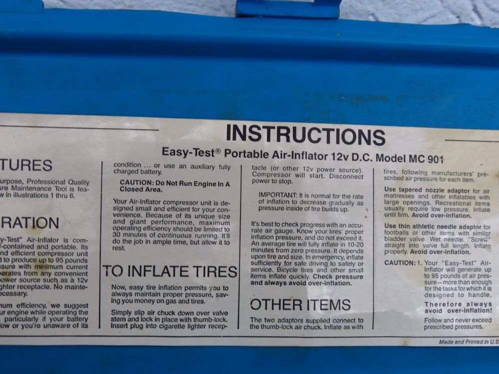 Easy Test Air Inflator