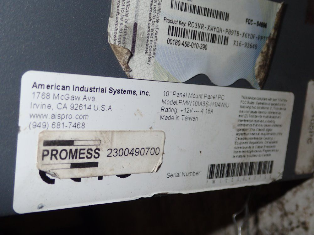 American Industrial Systems Touch Screen