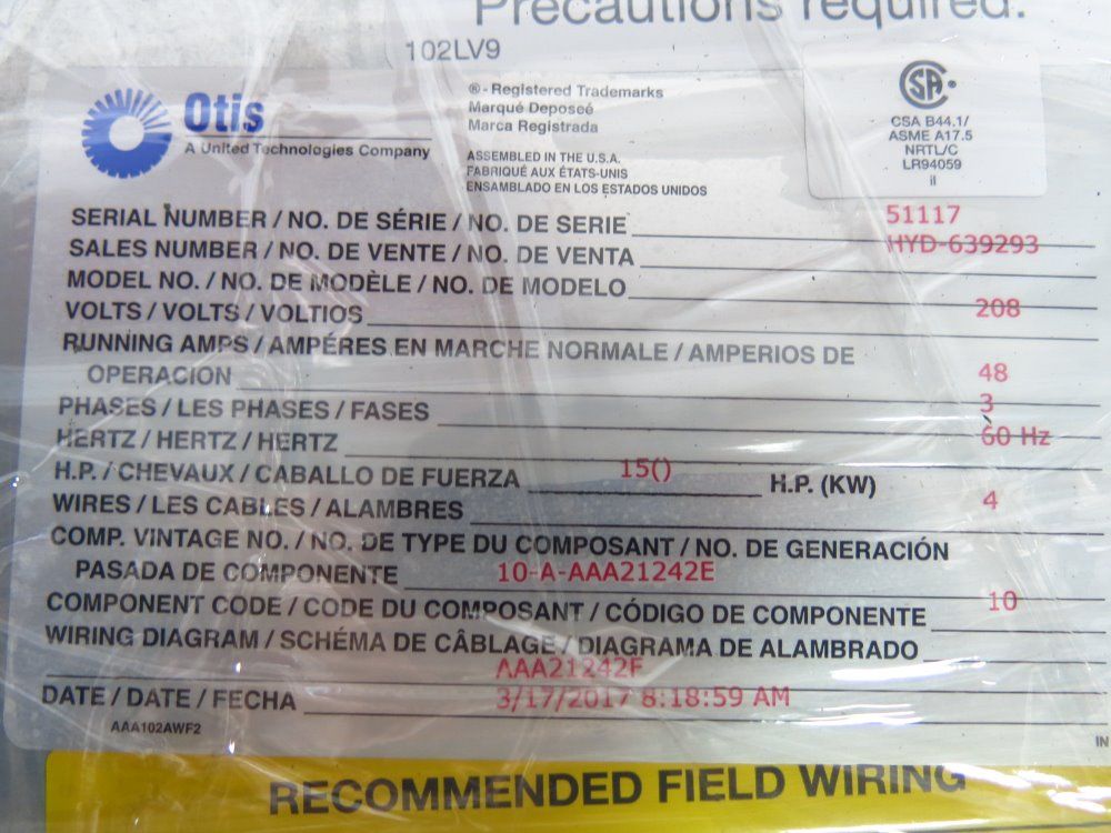 Otis Elevator - Hyd-639293