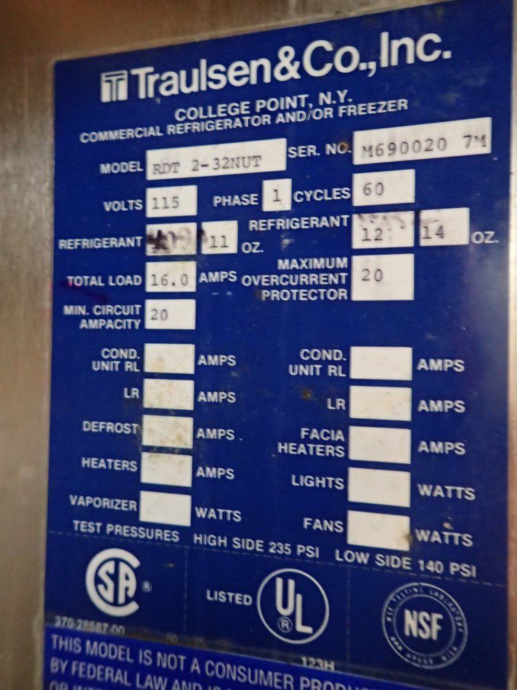 Traulsen Refrigerator / Freezer