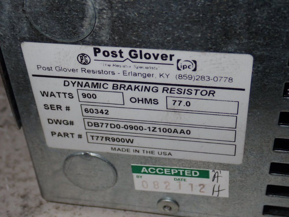 Post Glover Dynamic Braking Resistor