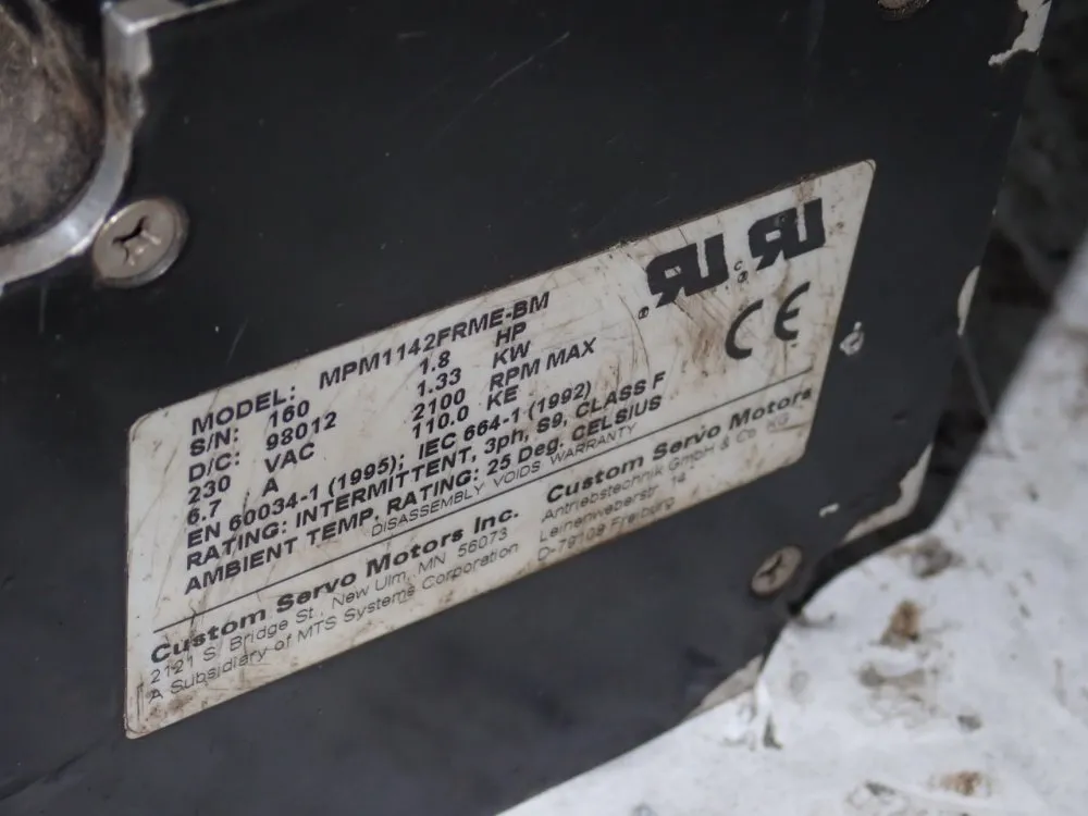 Mts Automation/custom Servo Motors Inc. Servo Motor