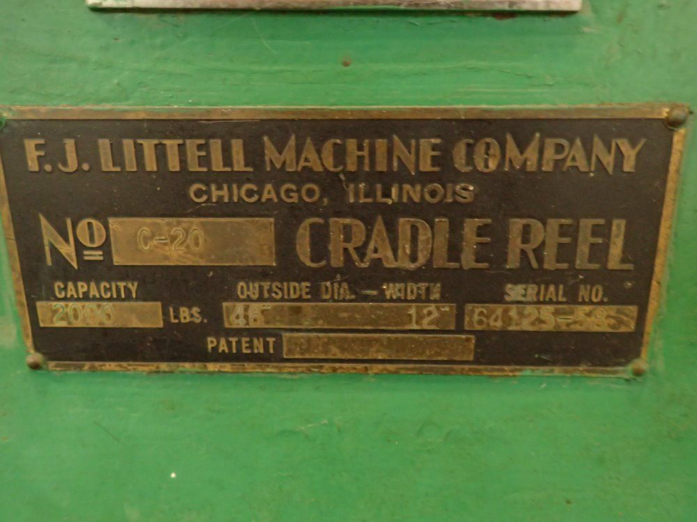 F.j. Littell Cradle Reel / Straightening Machine