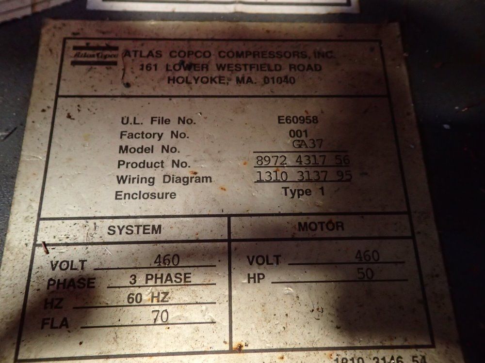 Atalas Copco Air Compressor