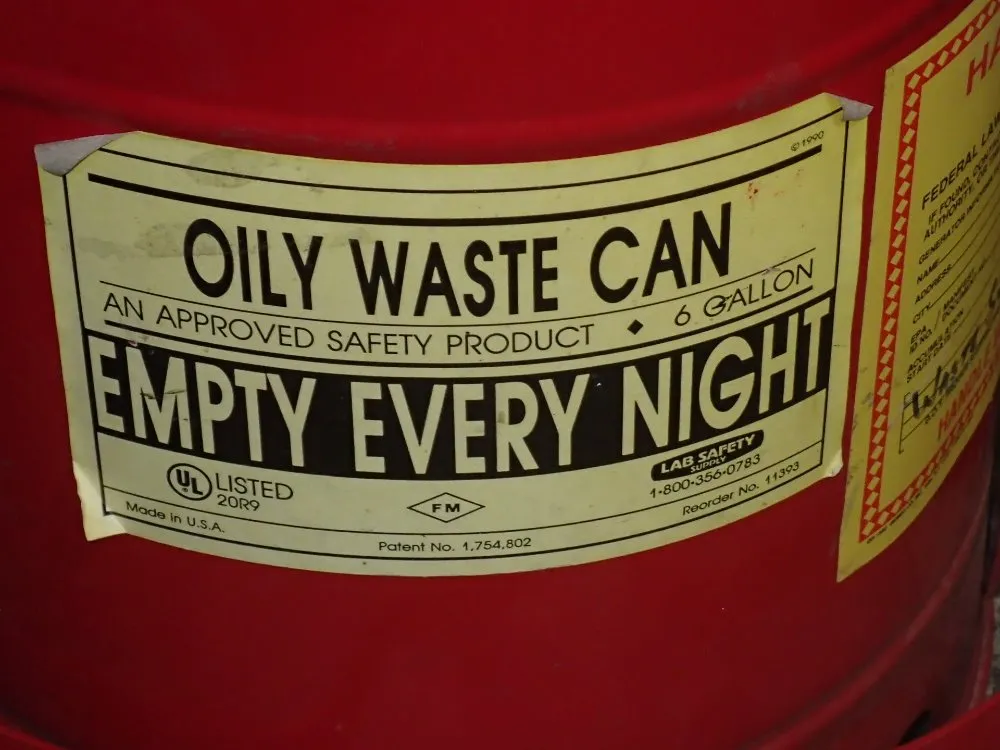 Lab Safety Oily Waste Can