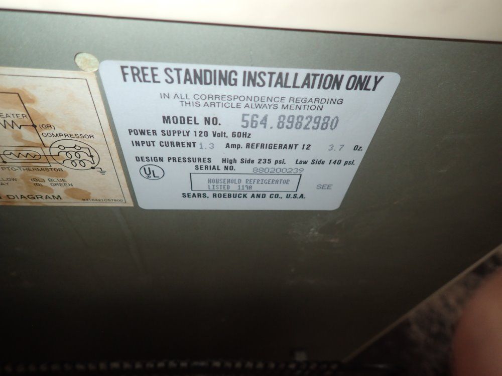 Kenmore Refrigerator/freezer