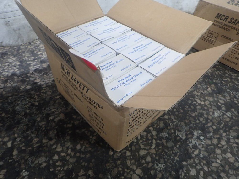 Mcr Powdered Vinyl Disposable Gloves