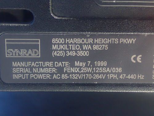 Synard Sybard Fenix Co2 Laser Marker, Powers On, Not Tested Any Further - Fenix