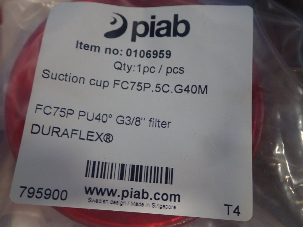 Piab Suction Cups W/ Filters