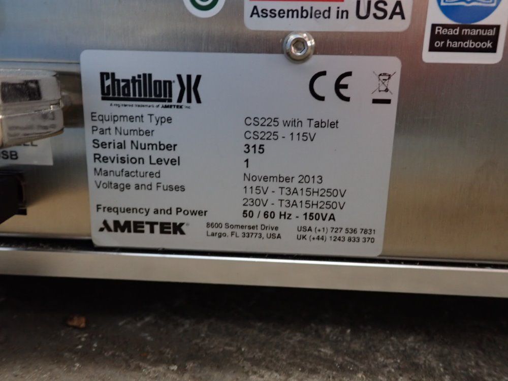 Ametek / Chatillon Force Tester