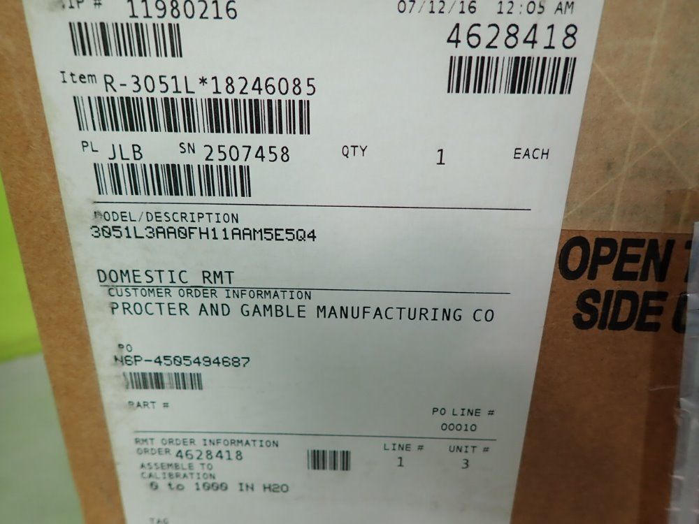 Rosemount 3051l3aa0fh11aam5q4 Liquid Level Transmitter Emerson - 3051l3aa0fh11aam5q4