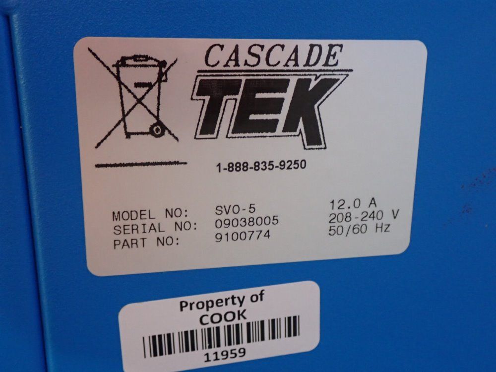 Cascade Tek Svo-5 Vacuum Oven - Svo-5