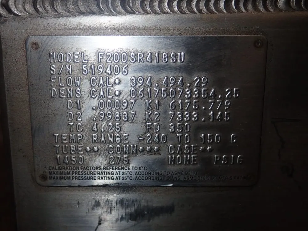 Micro Motion Mass Flow Sensor