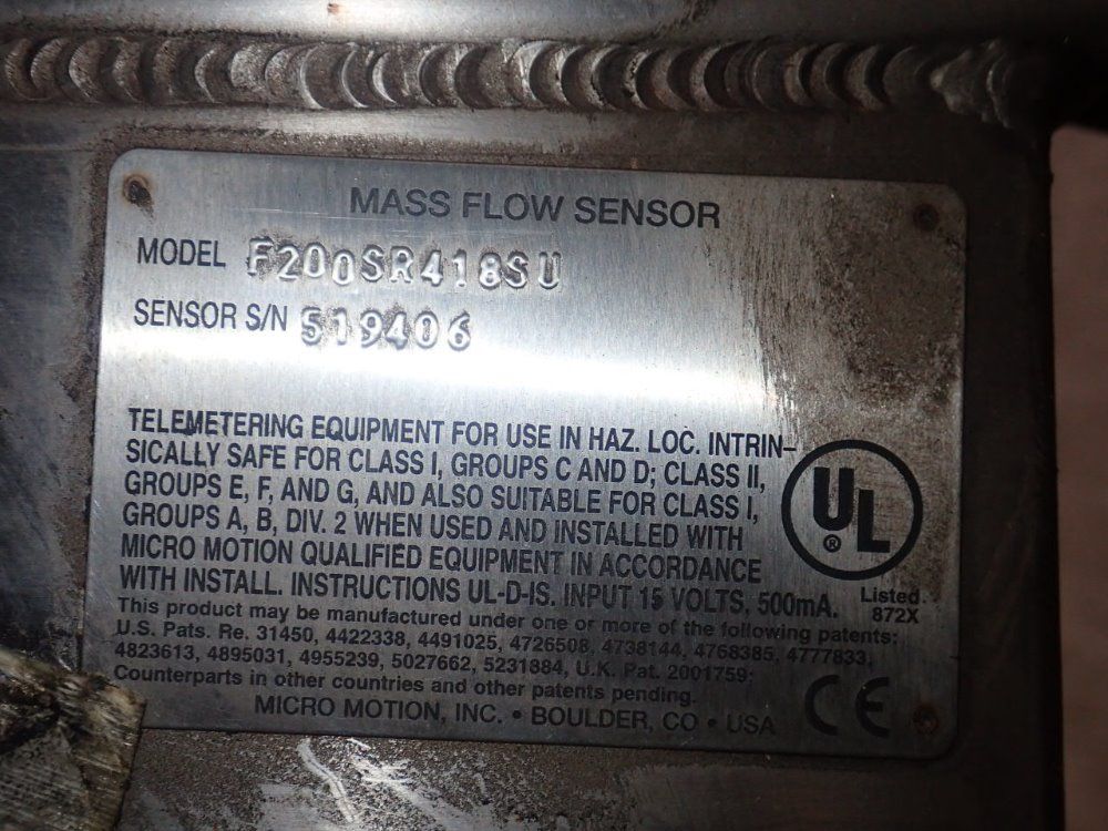 Micro Motion Mass Flow Sensor