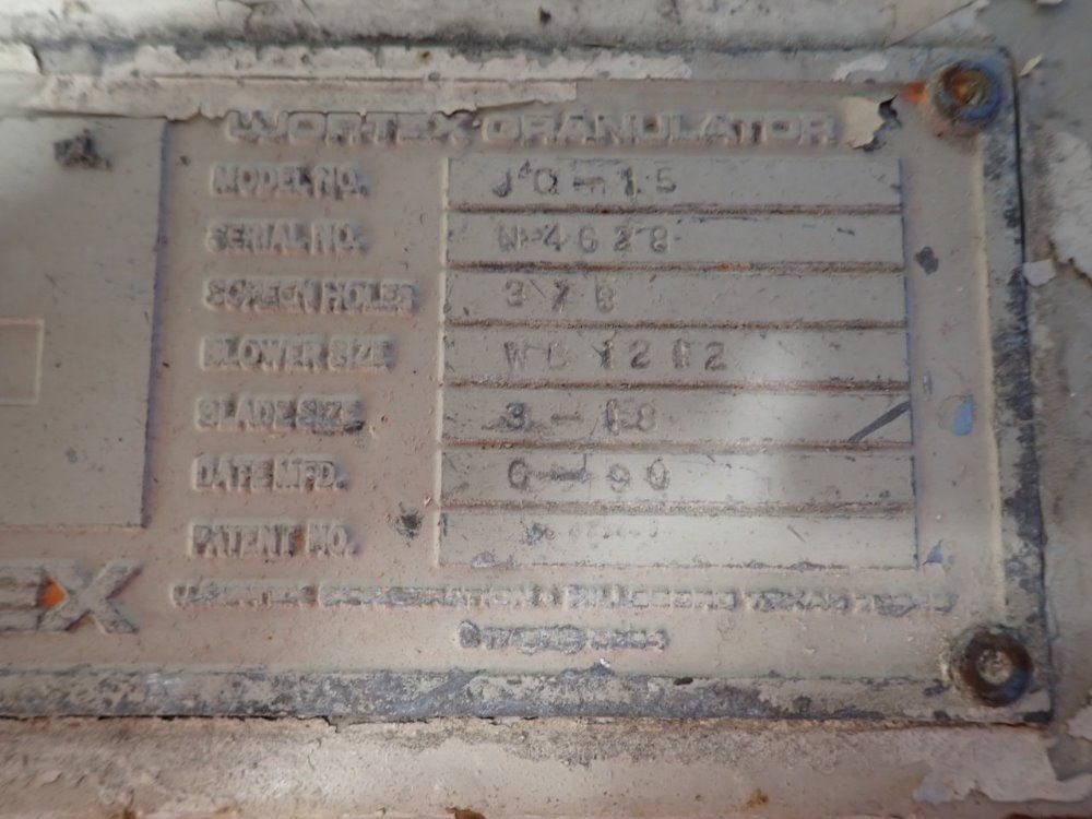 Wor-tex 30 1/2" X 7" Opening Jc-15 Granulator - Jc-15