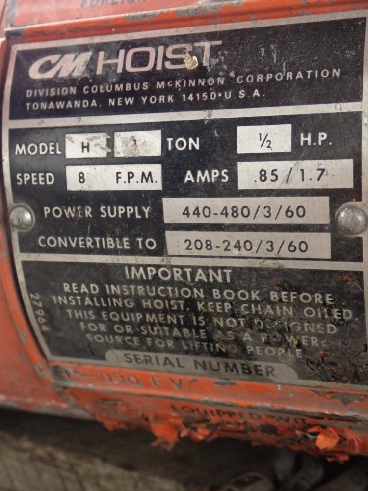 Columbus Mckinnon Electric Chain Hoist