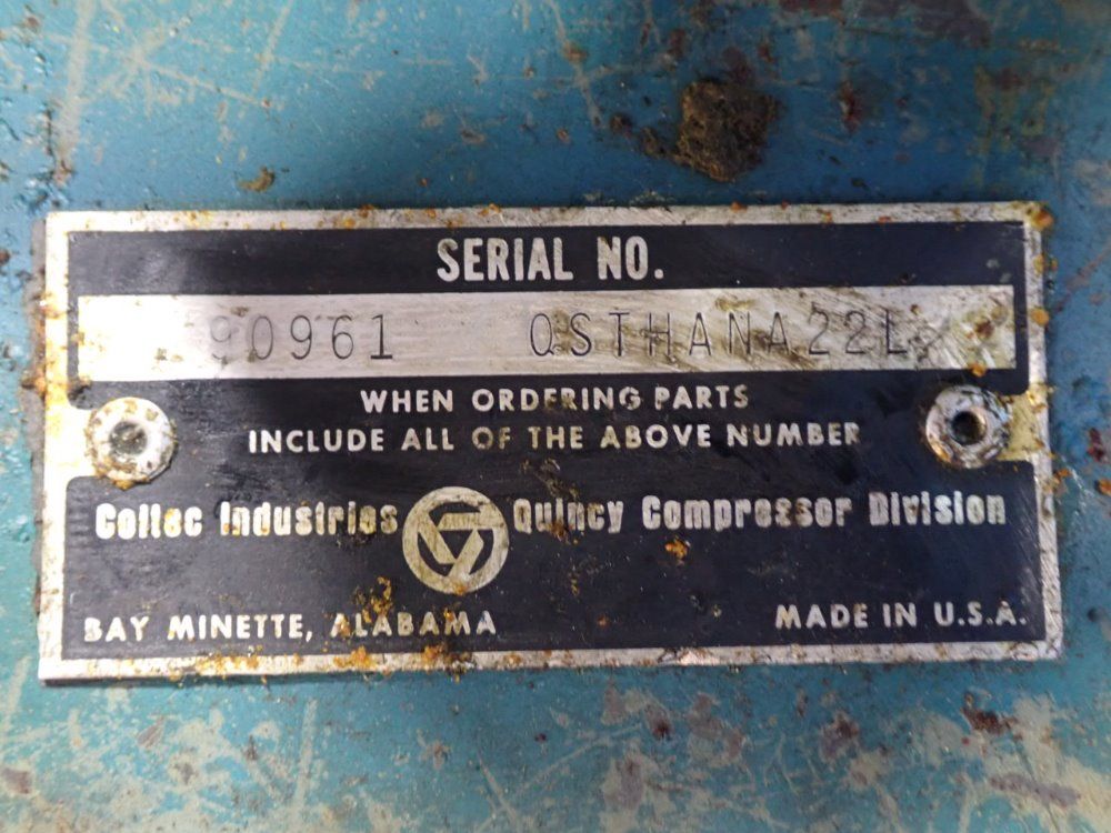 Quincy 40 Hp Asthana 22l Air Compressor 40 Hp - Asthana 22l