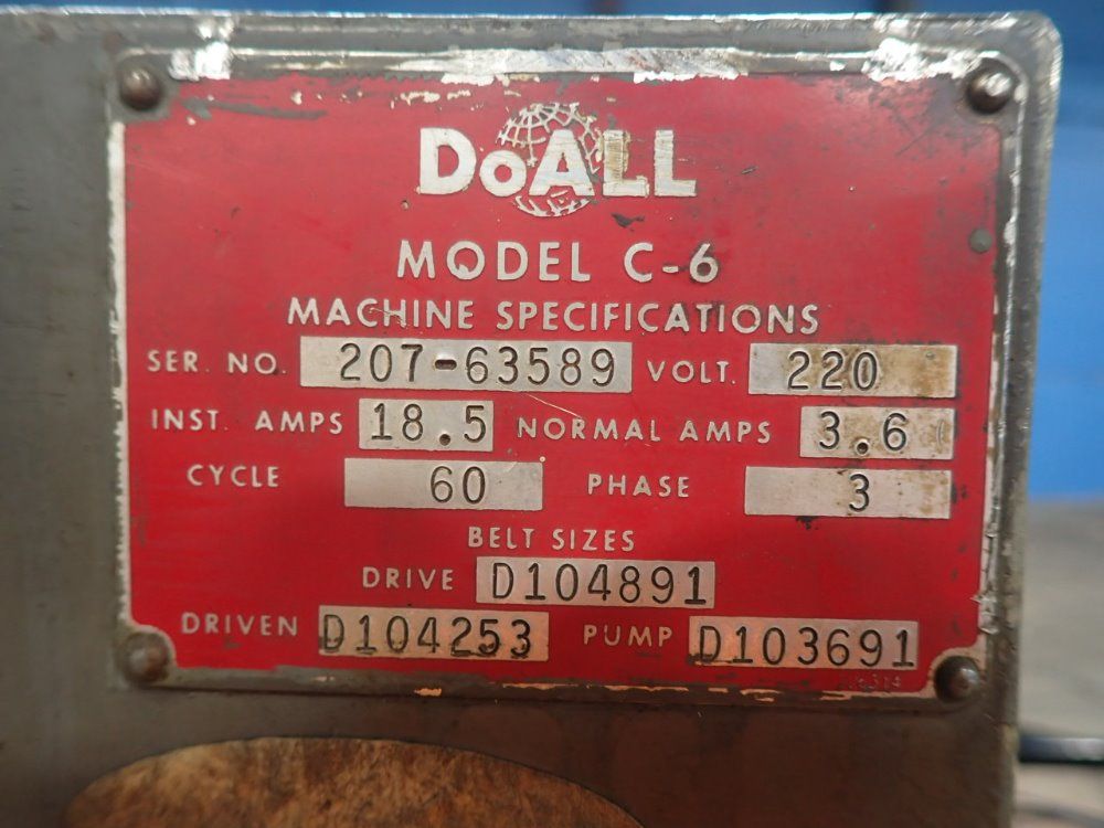 Doall Horizontal Band Saw