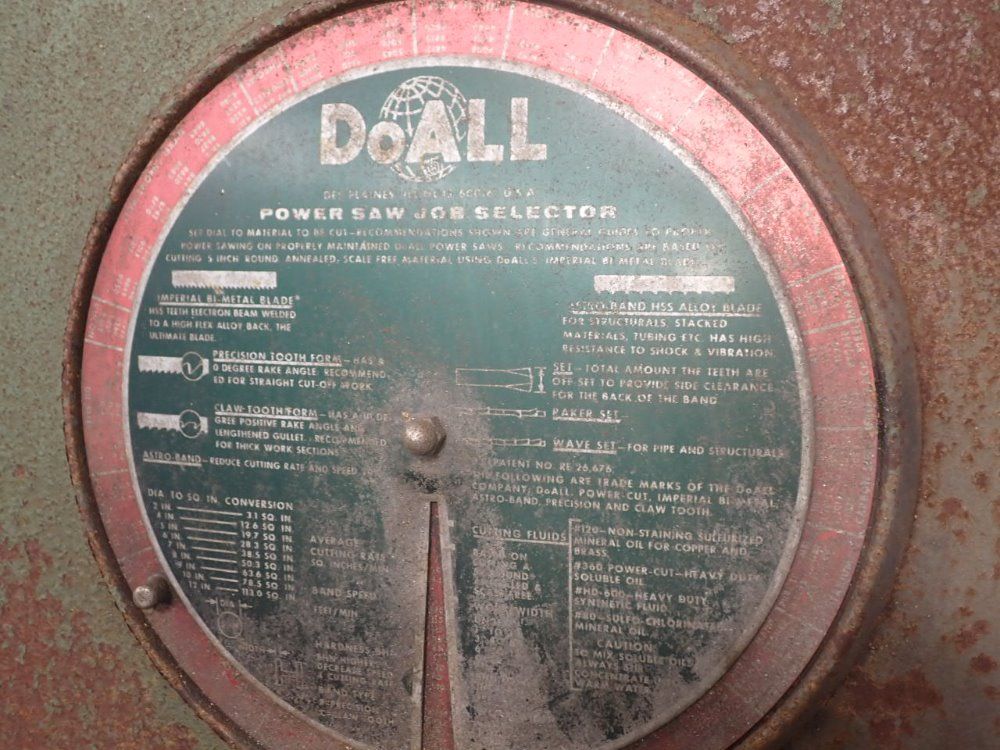 Doall 15" X 15" C-260a Horizontal Band Saw - C-260a