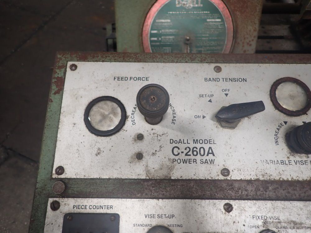 Doall 15" X 15" C-260a Horizontal Band Saw - C-260a