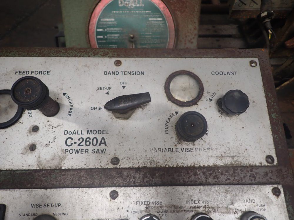 Doall 15" X 15" C-260a Horizontal Band Saw - C-260a