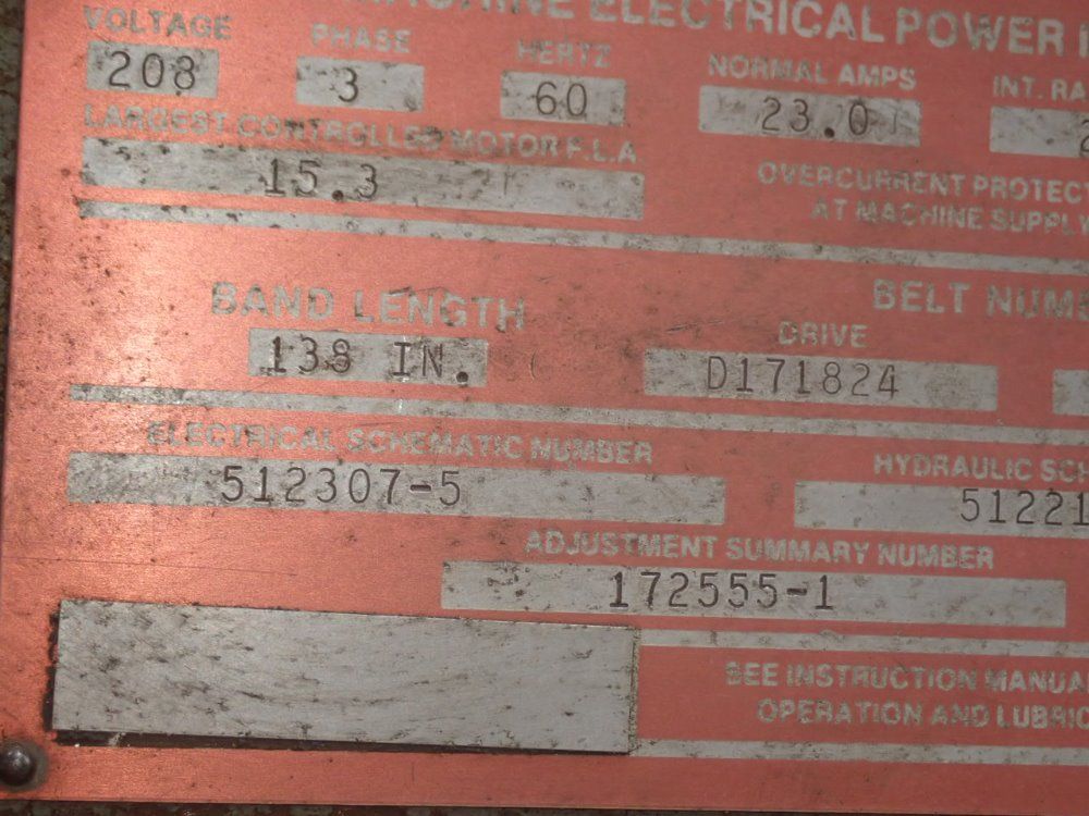 Doall 15" X 15" C-260a Horizontal Band Saw - C-260a