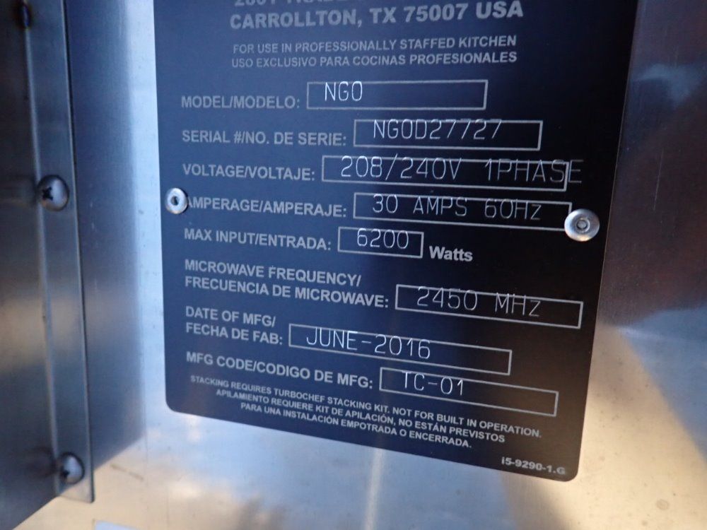 Turbochef Technologies Ngo Oven - Ngo