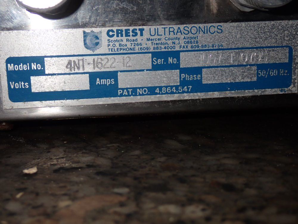 Crest Ultrasonics 22" X 16" X 16" 4nt-1622-12 Ultrasonic Parts Washer - 4nt-1622-12