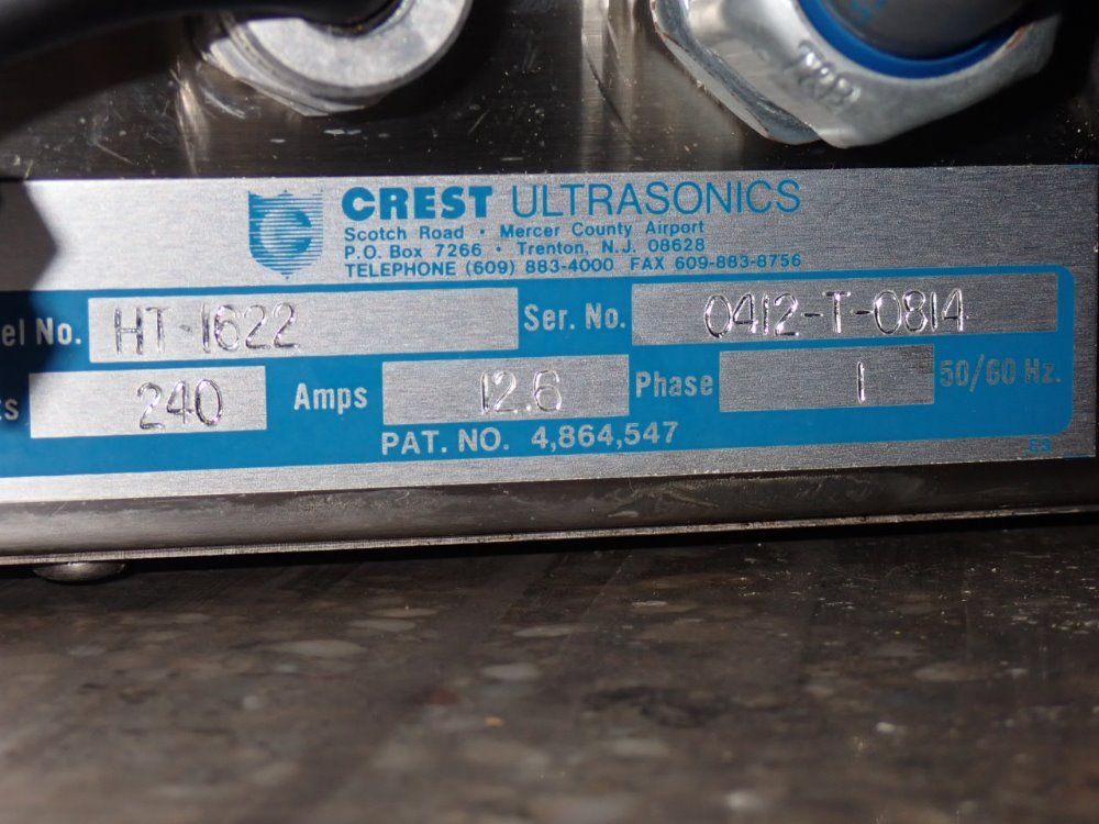 Crest Ultrasonics 22" X 16" X 16" 4nt-1622-12 Ultrasonic Parts Washer - 4nt-1622-12