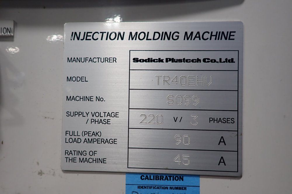 Sodick Plustech Injection Molder