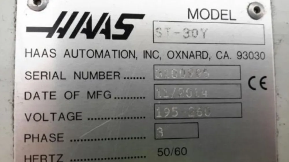 Haas St-30y Cnc Lathe - St-30y