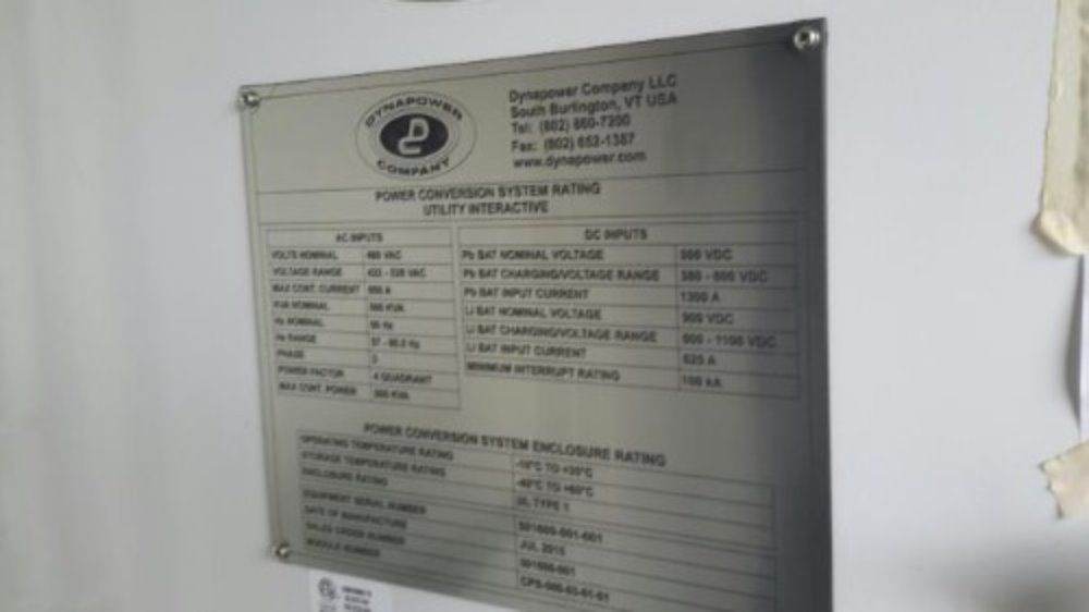 Dynapower A20-107l Solar Energy Storage Unit - A20-107l