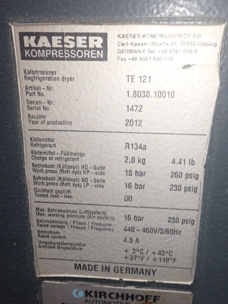 Kaeser Te121 Air Dryer - Te121