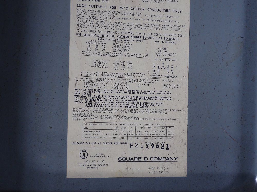 Sqaure-d Fusible Disconnect