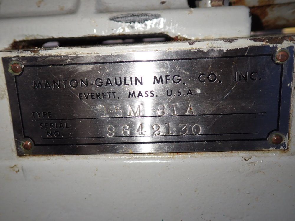 Manton-gaulin Mfg Co Homogenizer - 15m8ta