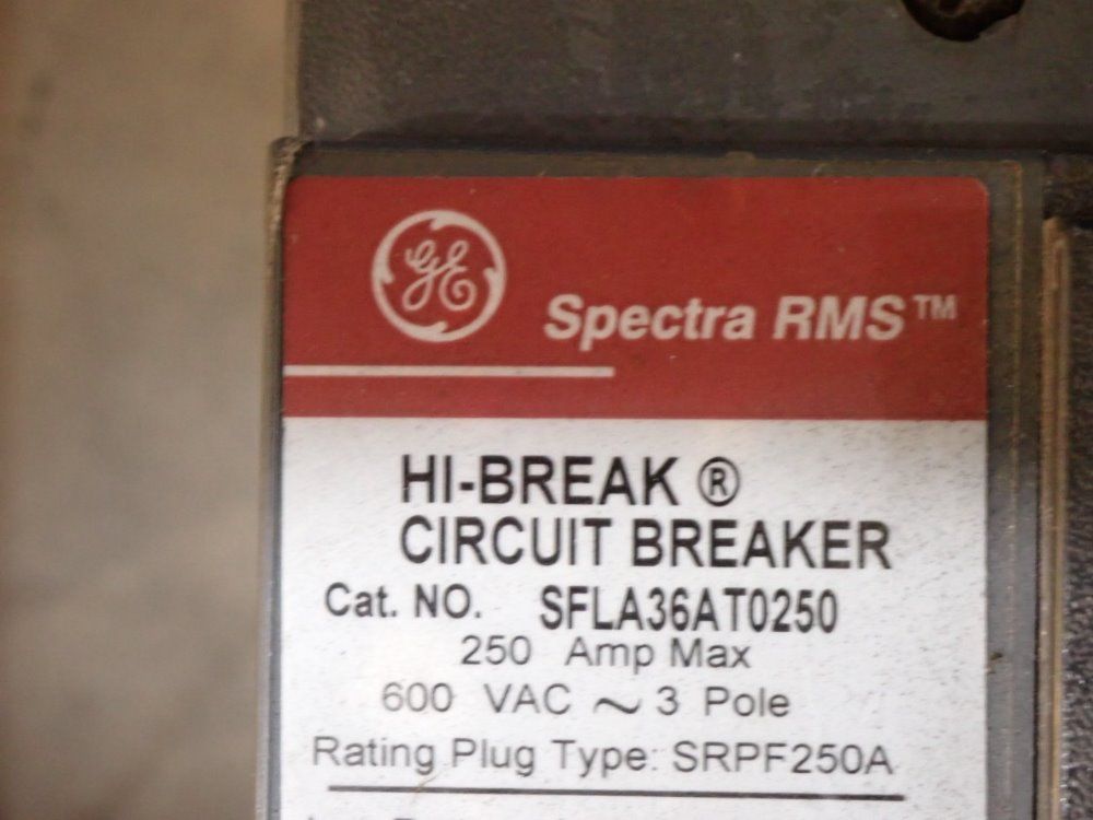 General Electric 250a Hi-break Circuit Breaker - Sfla36t0250