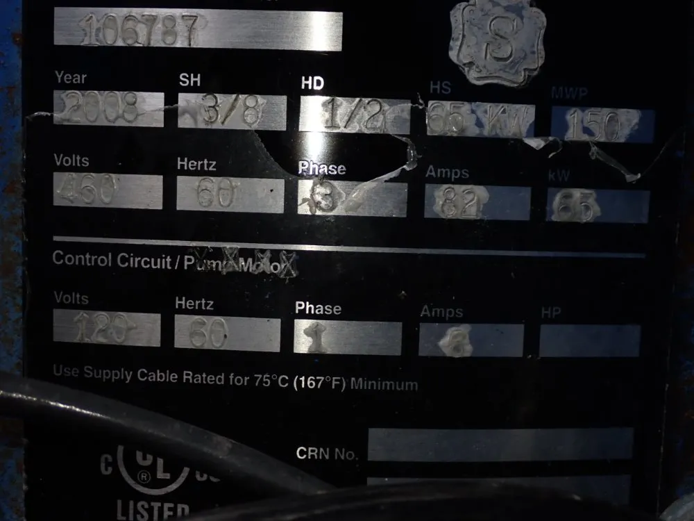 Fulton Electric Fb-075 Boiler - Fb-075