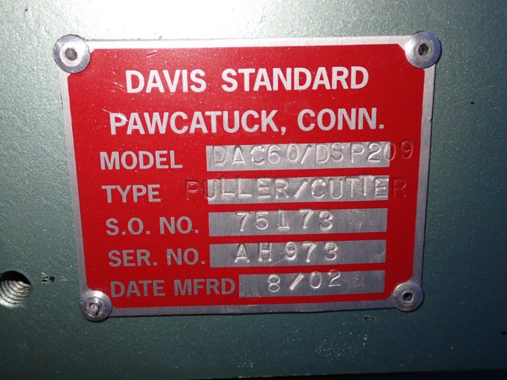 Davis Standard Tubing Puller/cutter