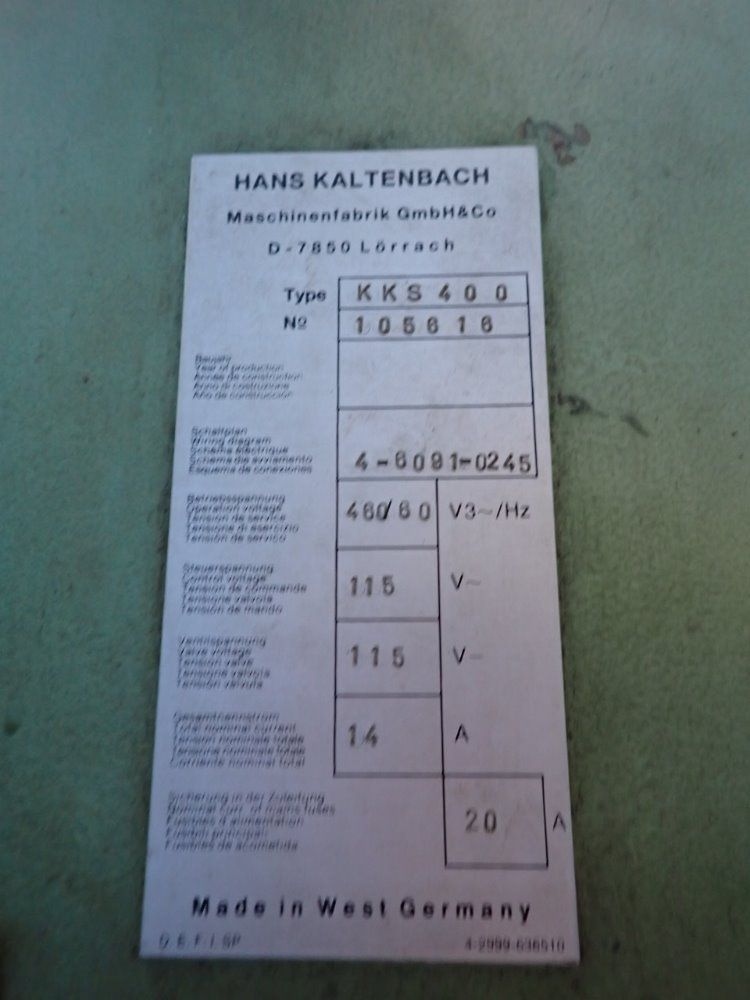 Kaltenbach Automatic Up-cut-saw