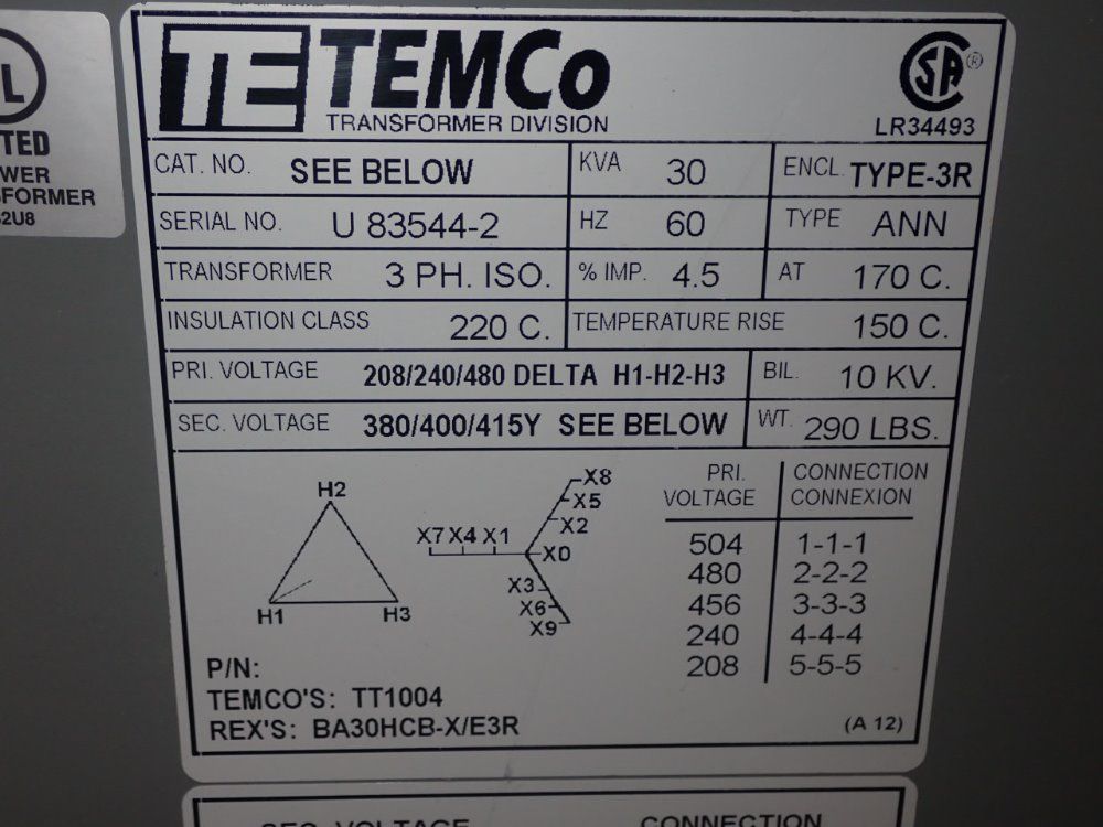 Te Temco Transformer