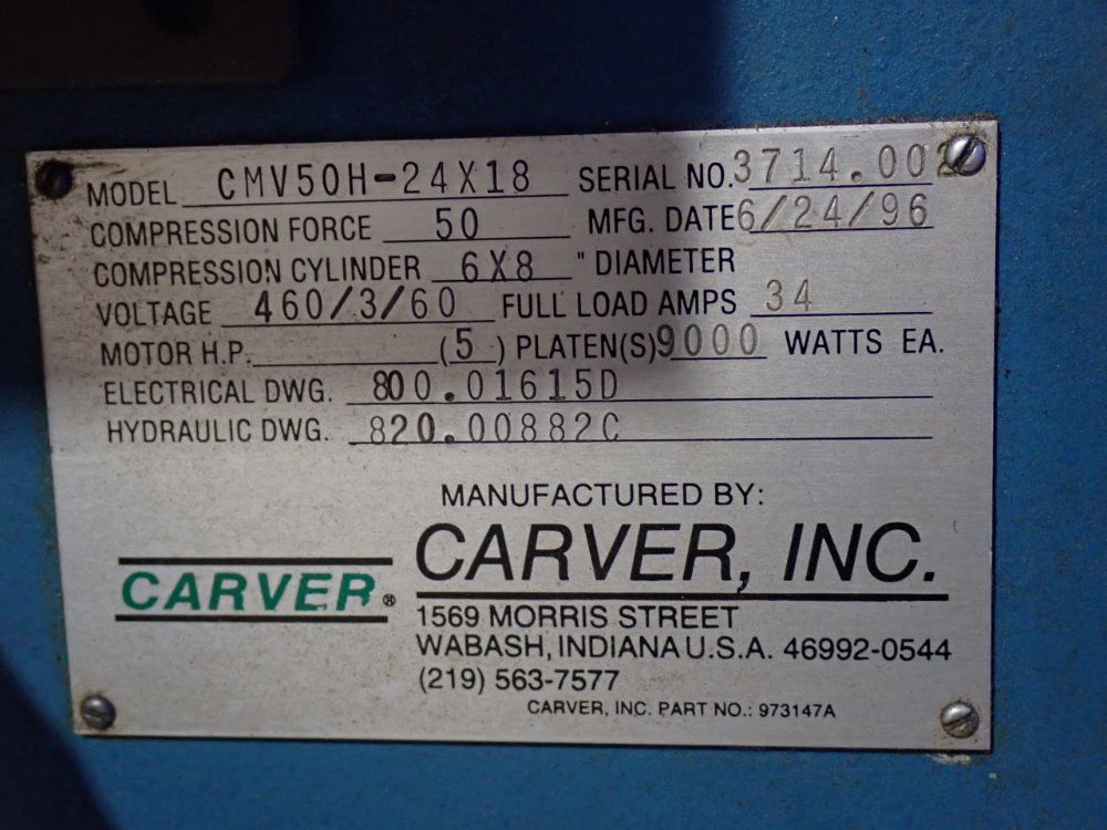 Carver 4 Post Platen Press