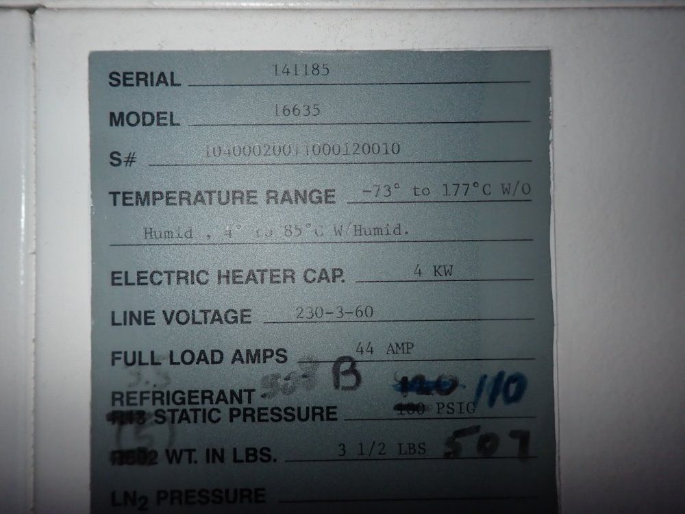 Despatch -73 Deg C-177 Deg C 16635 Humidity Chamber - 16635