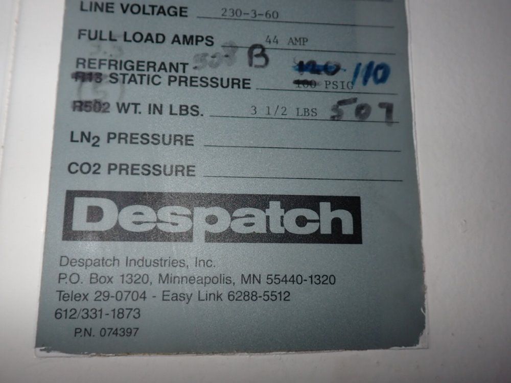 Despatch -73 Deg C-177 Deg C 16635 Humidity Chamber - 16635