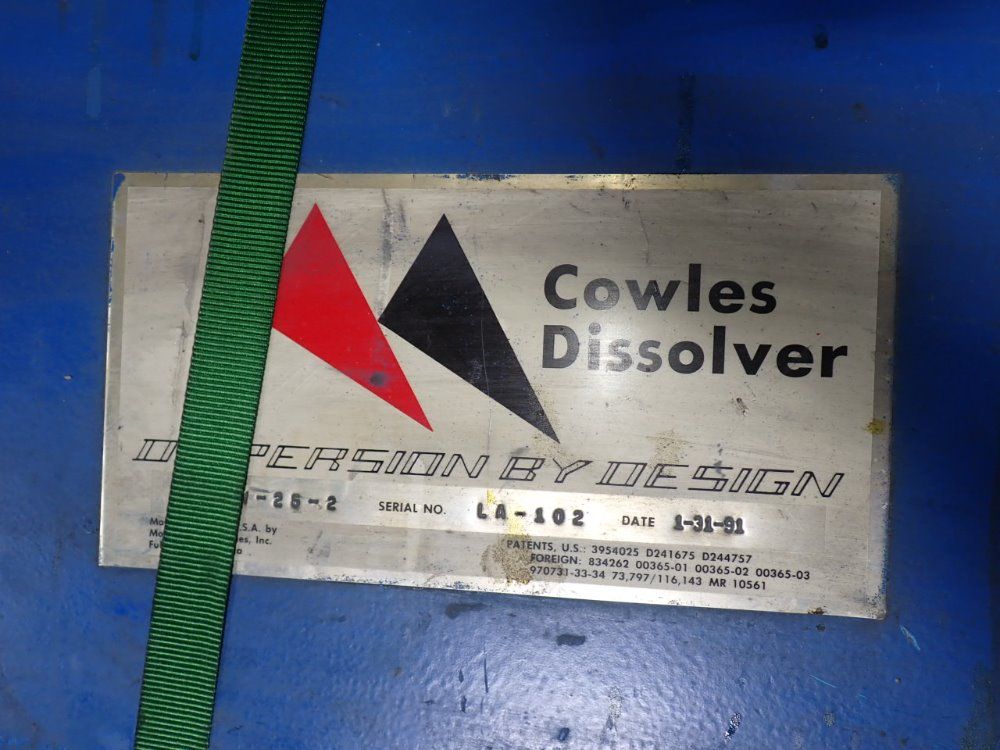 Morehouse Industries/cowles Dissolver 25 Hp Mixer - W-25-2