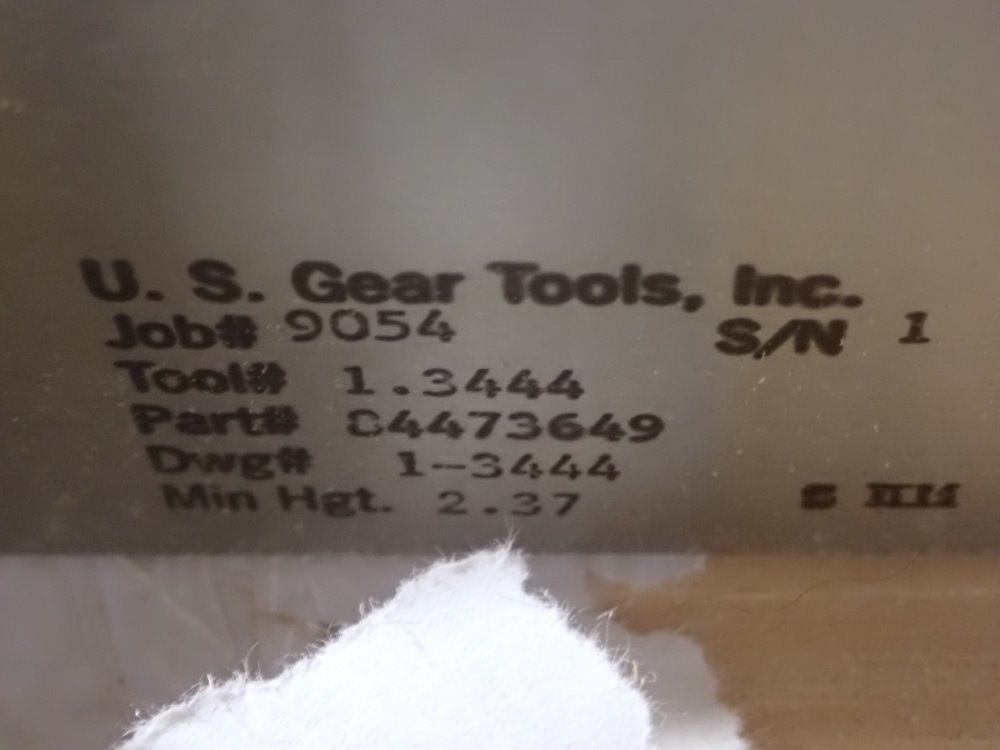 U.s. Gear Tools Inc Spline Rolling Tooling
