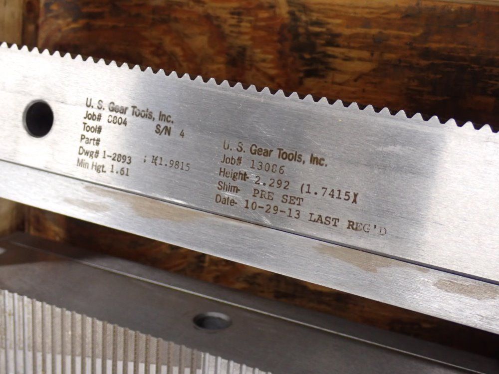U.s. Gear Tools Inc Spline Rolling Tooling